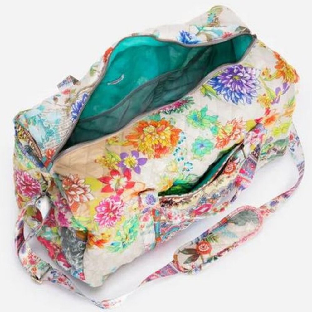 Johnny Was Dreamer Floral Print Quilted Duffel NWT